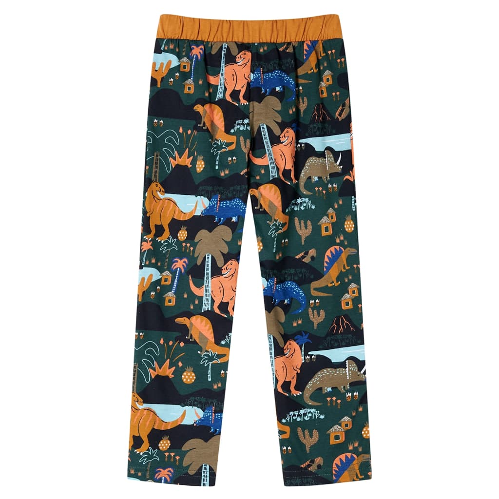 Kinderpyjama met lange mouwen 140 donkergroen is nu te koop bij PeponiXL, paradijselijk wonen!