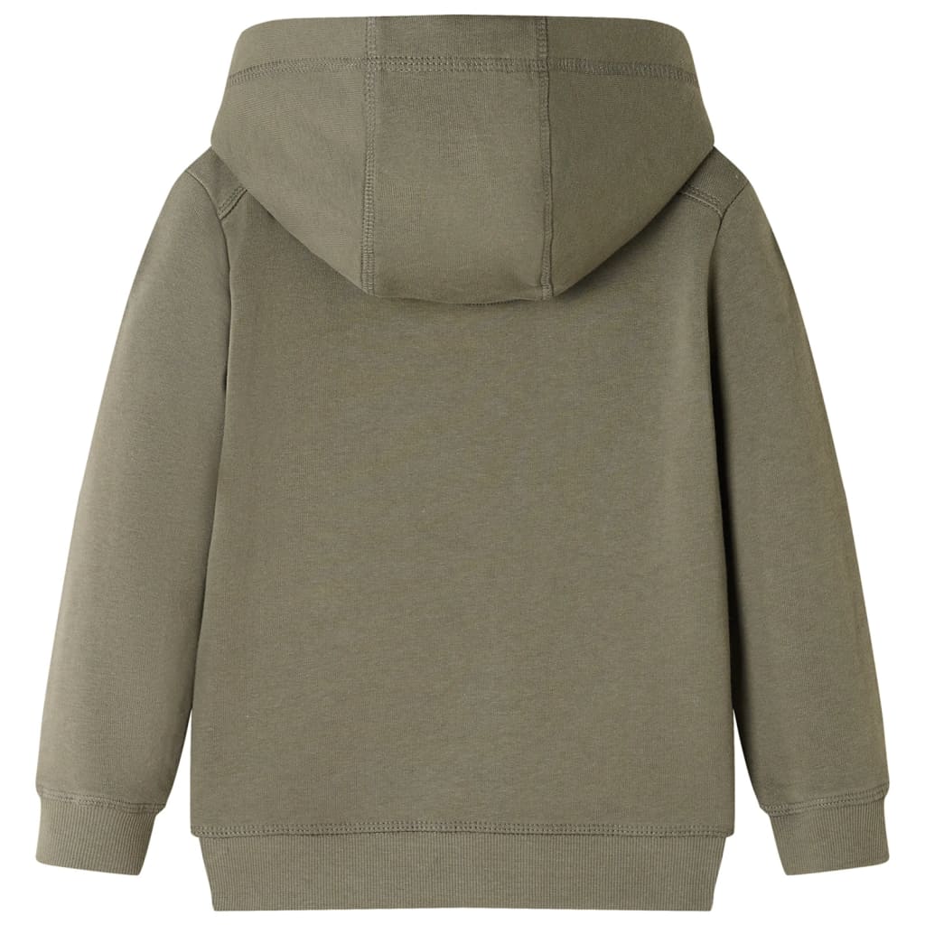 Kindertrui met capuchon 128 kakikleurig is nu te koop bij PeponiXL, paradijselijk wonen!