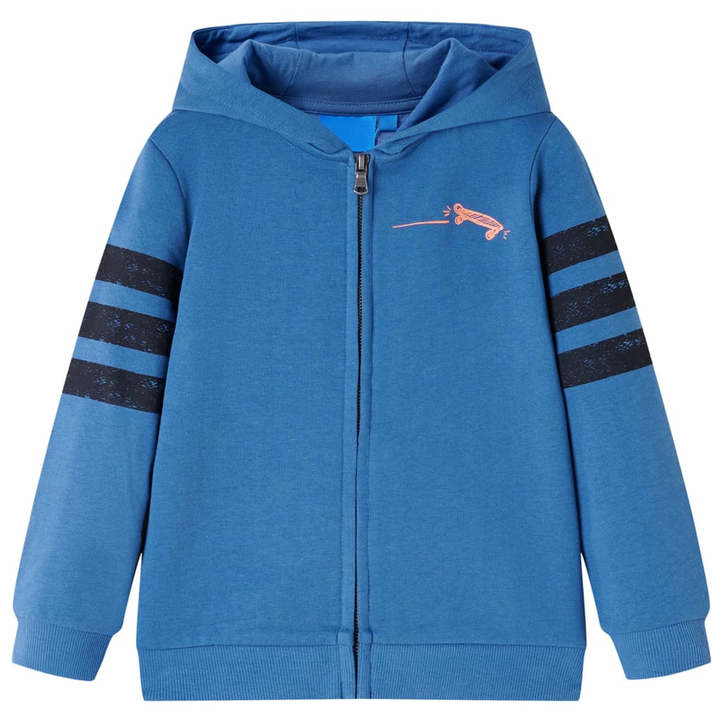 Kindervest met capuchon 116 blauw is nu te koop bij PeponiXL, paradijselijk wonen!
