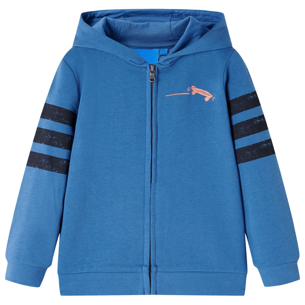 Kindervest met capuchon 128 blauw is nu te koop bij PeponiXL, paradijselijk wonen!