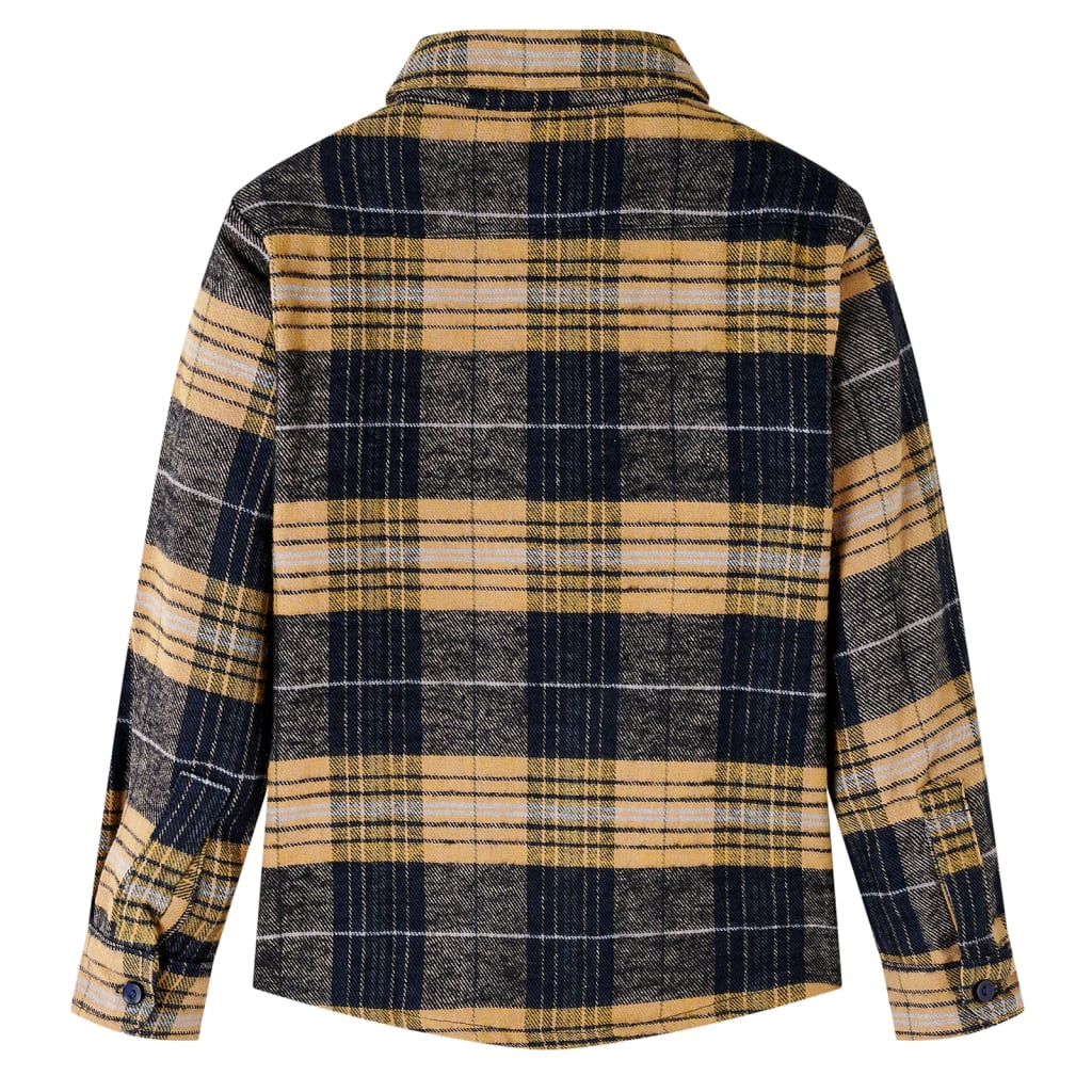 Kindershirt geruit 104 geel en zwart is nu te koop bij PeponiXL, paradijselijk wonen!