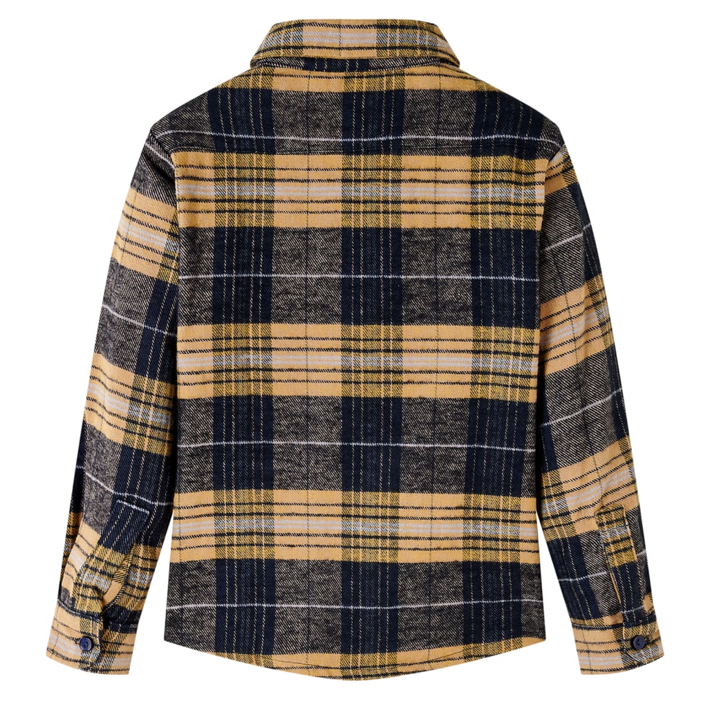Kindershirt geruit 116 geel en zwart is nu te koop bij PeponiXL, paradijselijk wonen!