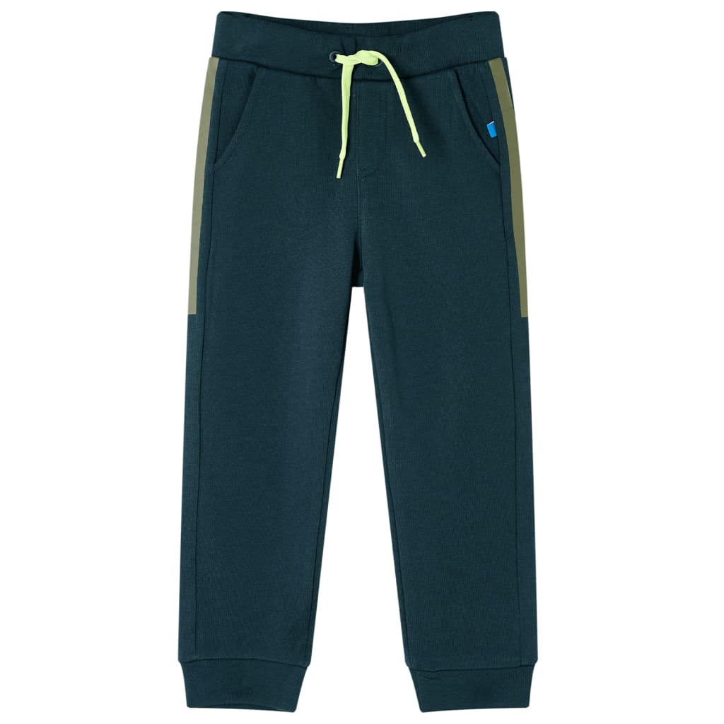 Kinderjoggingbroek met trekkoord 92 mosgroen is nu te koop bij PeponiXL, paradijselijk wonen!