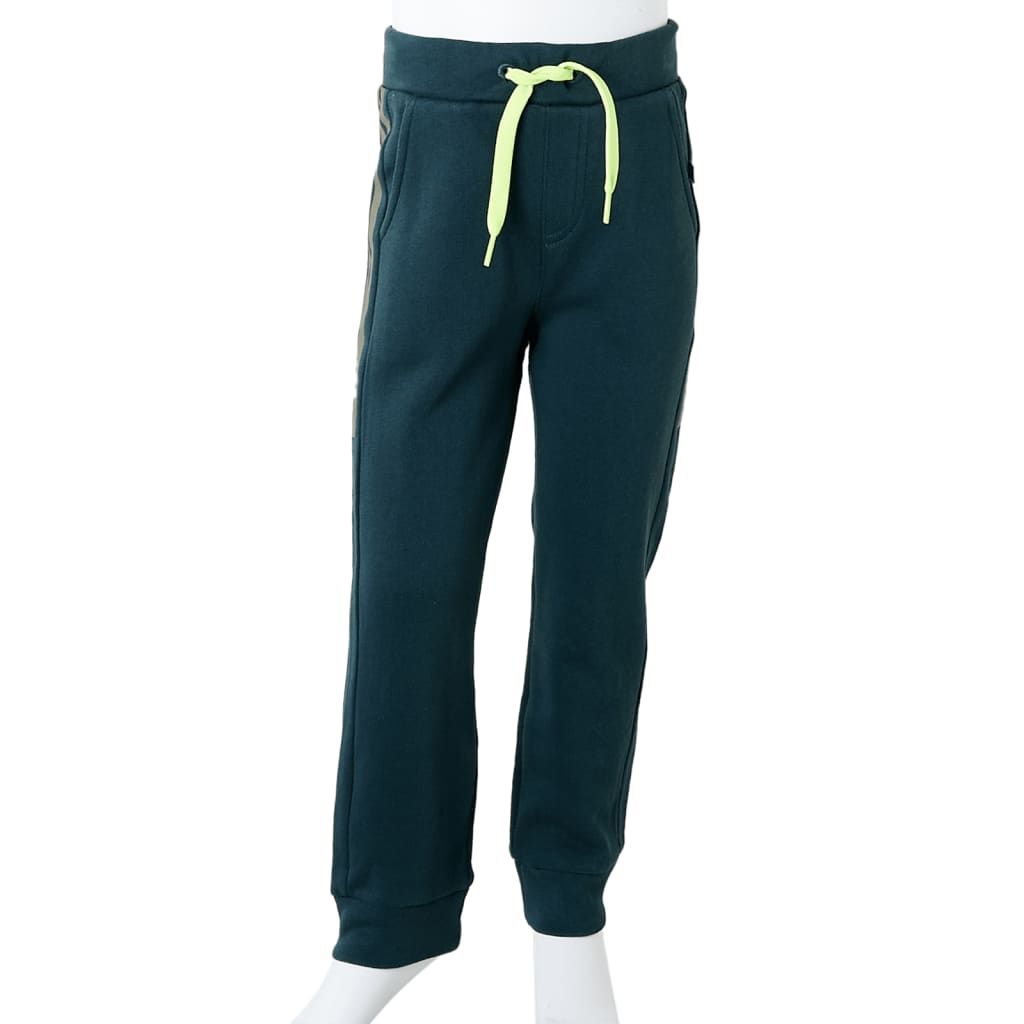 Kinderjoggingbroek met trekkoord 128 mosgroen is nu te koop bij PeponiXL, paradijselijk wonen!