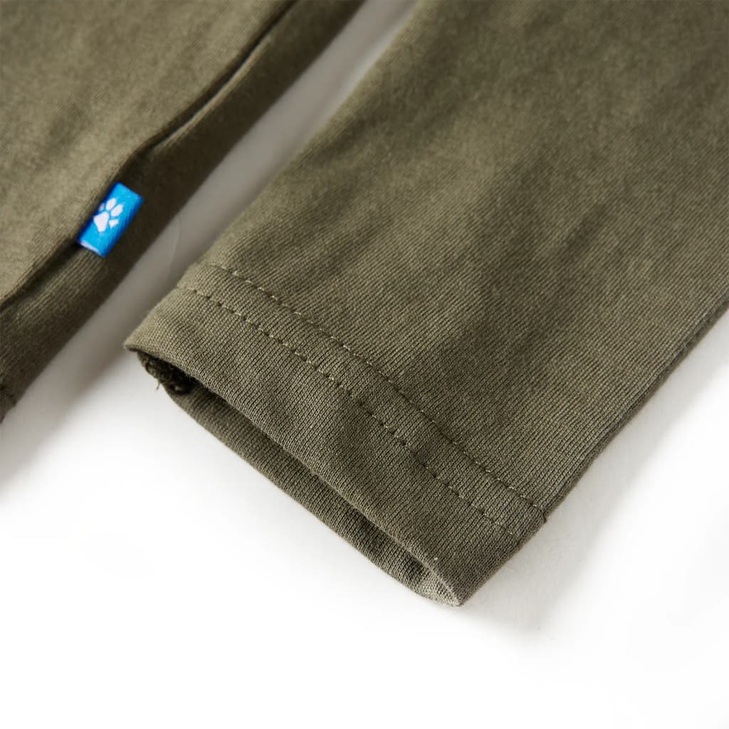 Kindershirt met lange mouwen 92 kakikleurig is nu te koop bij PeponiXL, paradijselijk wonen!