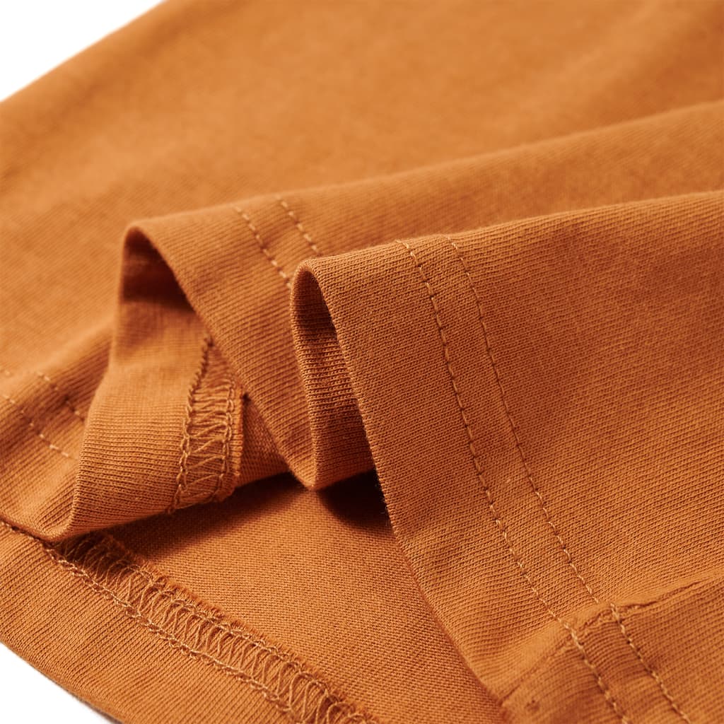 Kindershirt met lange mouwen 92 donkerokerkleurig is nu te koop bij PeponiXL, paradijselijk wonen!