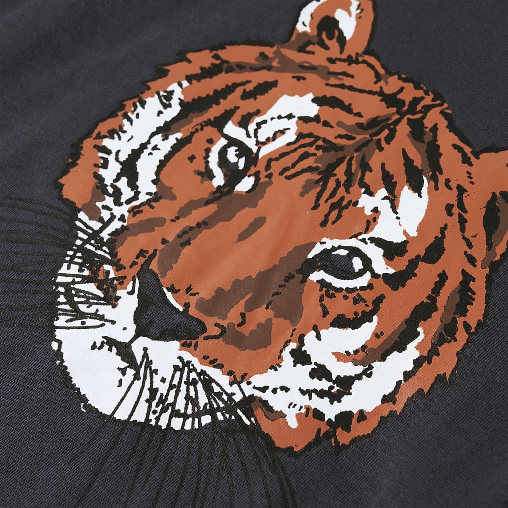 Kindershirt met lange mouwen 128 antracietkleurig is nu te koop bij PeponiXL, paradijselijk wonen!