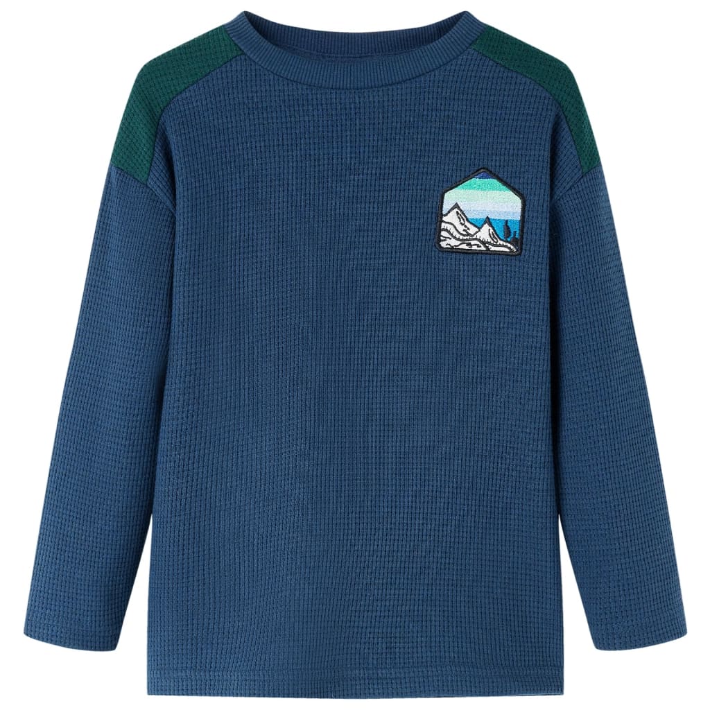 Kindertrui 128 marineblauw is nu te koop bij PeponiXL, paradijselijk wonen!