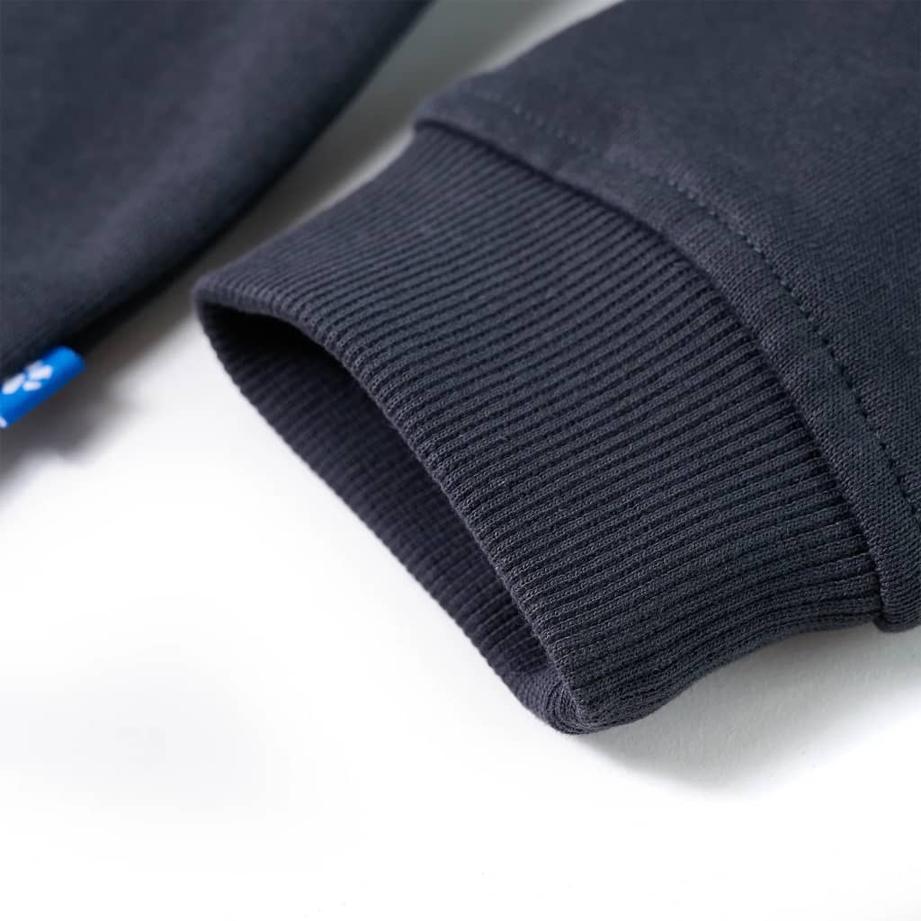 Kindersweater met capuchon halve rits 92 antraciet- en cognackleurig is nu te koop bij PeponiXL, paradijselijk wonen!
