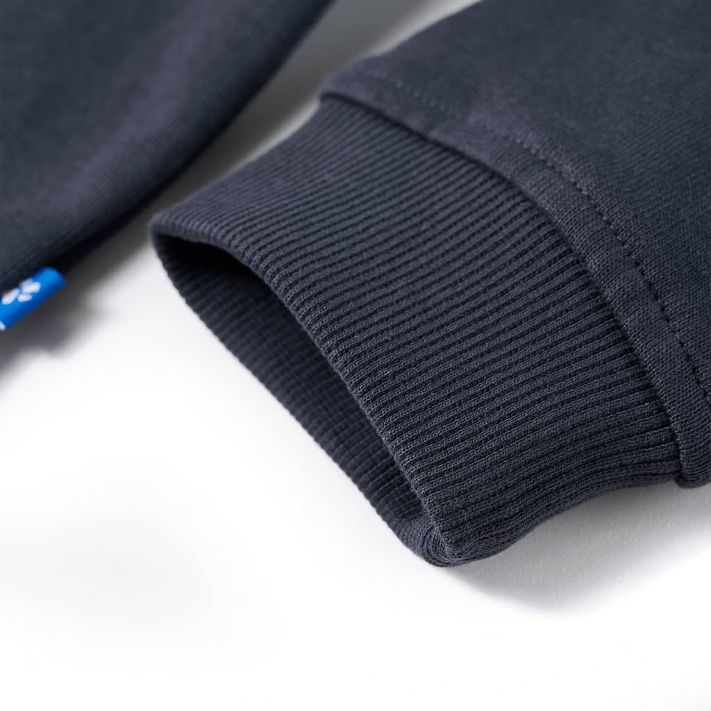 Kindersweater met capuchon halve rits 104 antraciet- en cognackleurig is nu te koop bij PeponiXL, paradijselijk wonen!