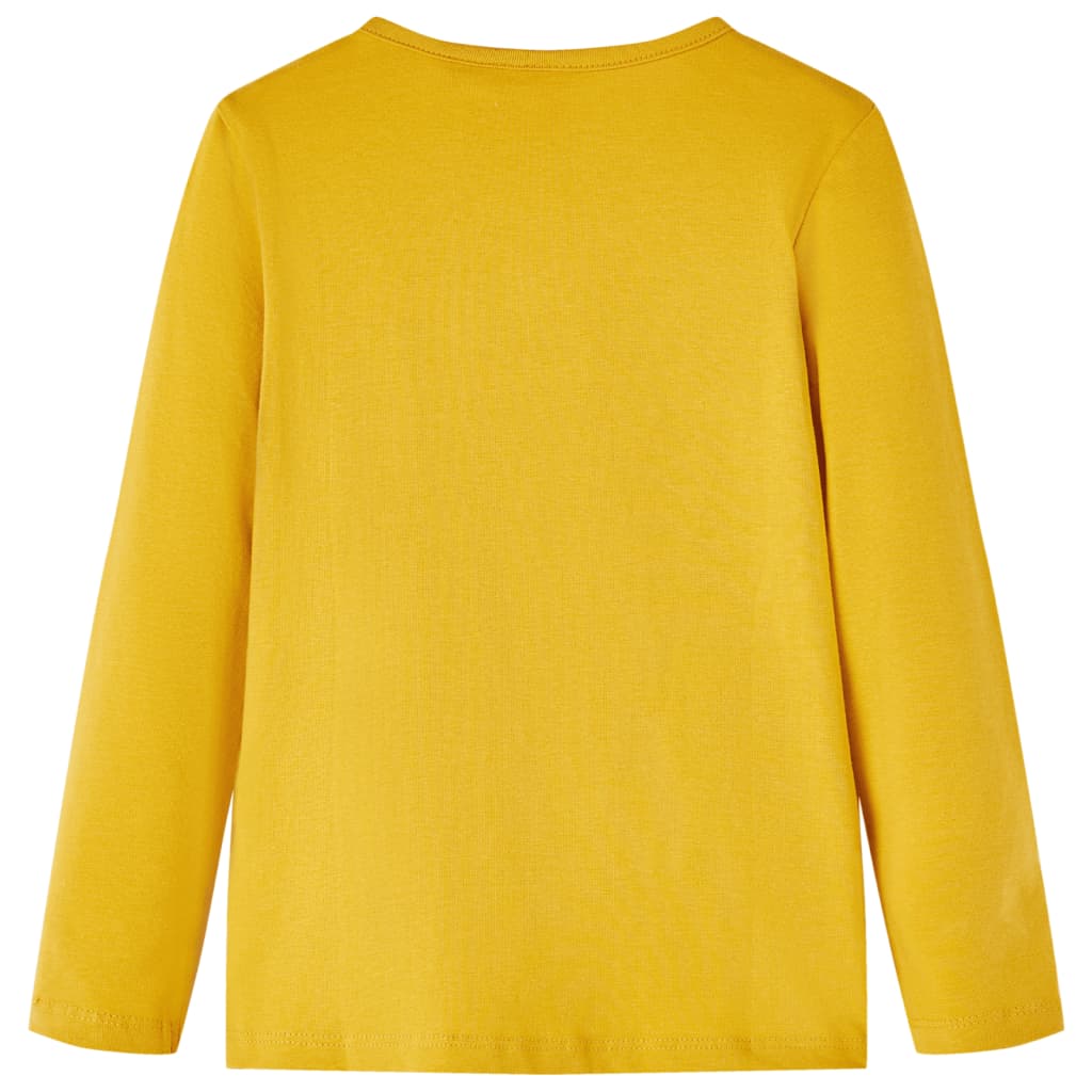 Kindershirt met lange mouwen 104 donker okerkleurig is nu te koop bij PeponiXL, paradijselijk wonen!
