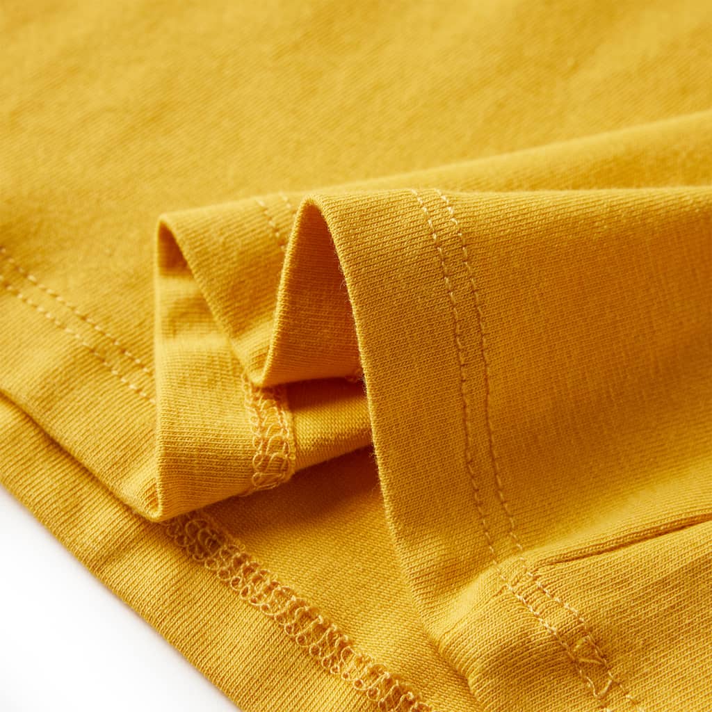 Kindershirt met lange mouwen 128 donker okerkleurig is nu te koop bij PeponiXL, paradijselijk wonen!