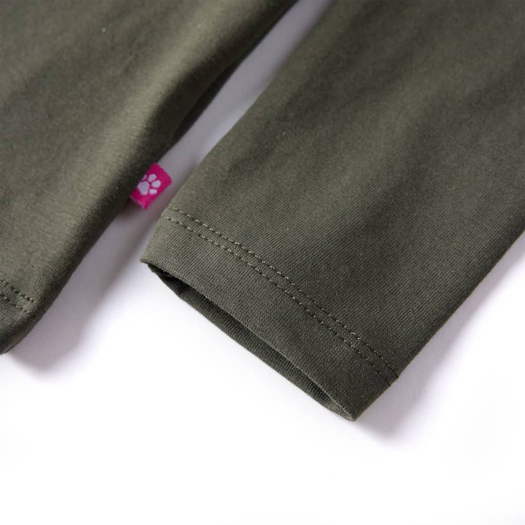 Kindershirt met lange mouwen 104 kakikleurig is nu te koop bij PeponiXL, paradijselijk wonen!