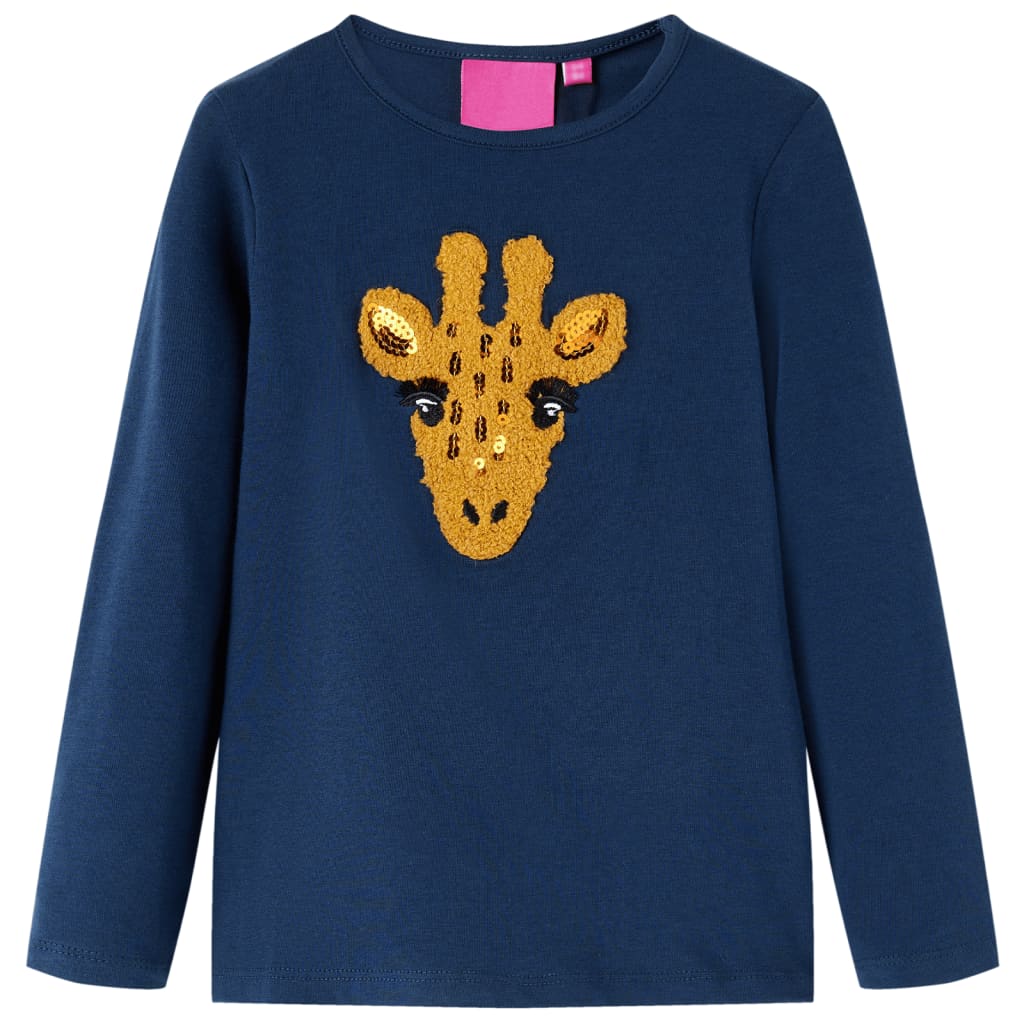 Kindershirt met lange mouwen 116 marineblauw is nu te koop bij PeponiXL, paradijselijk wonen!