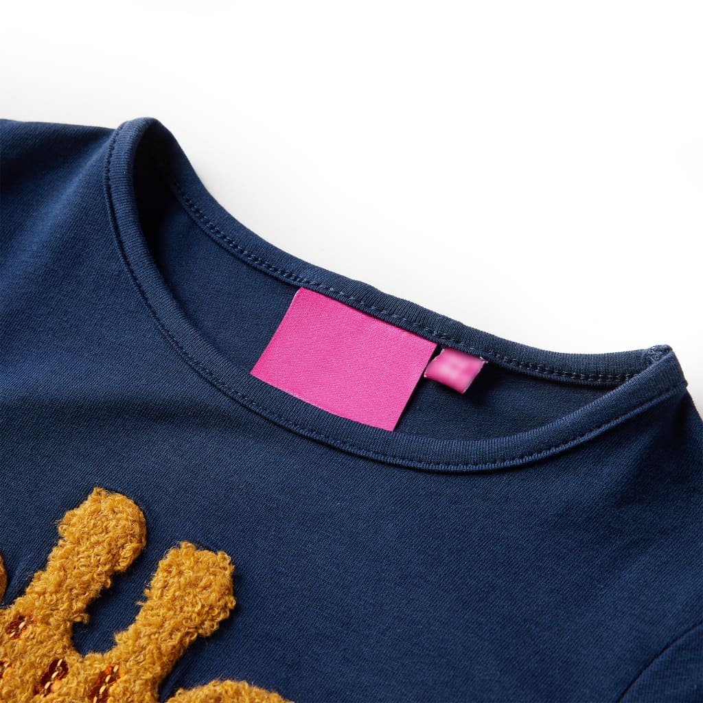 Kindershirt met lange mouwen 116 marineblauw is nu te koop bij PeponiXL, paradijselijk wonen!