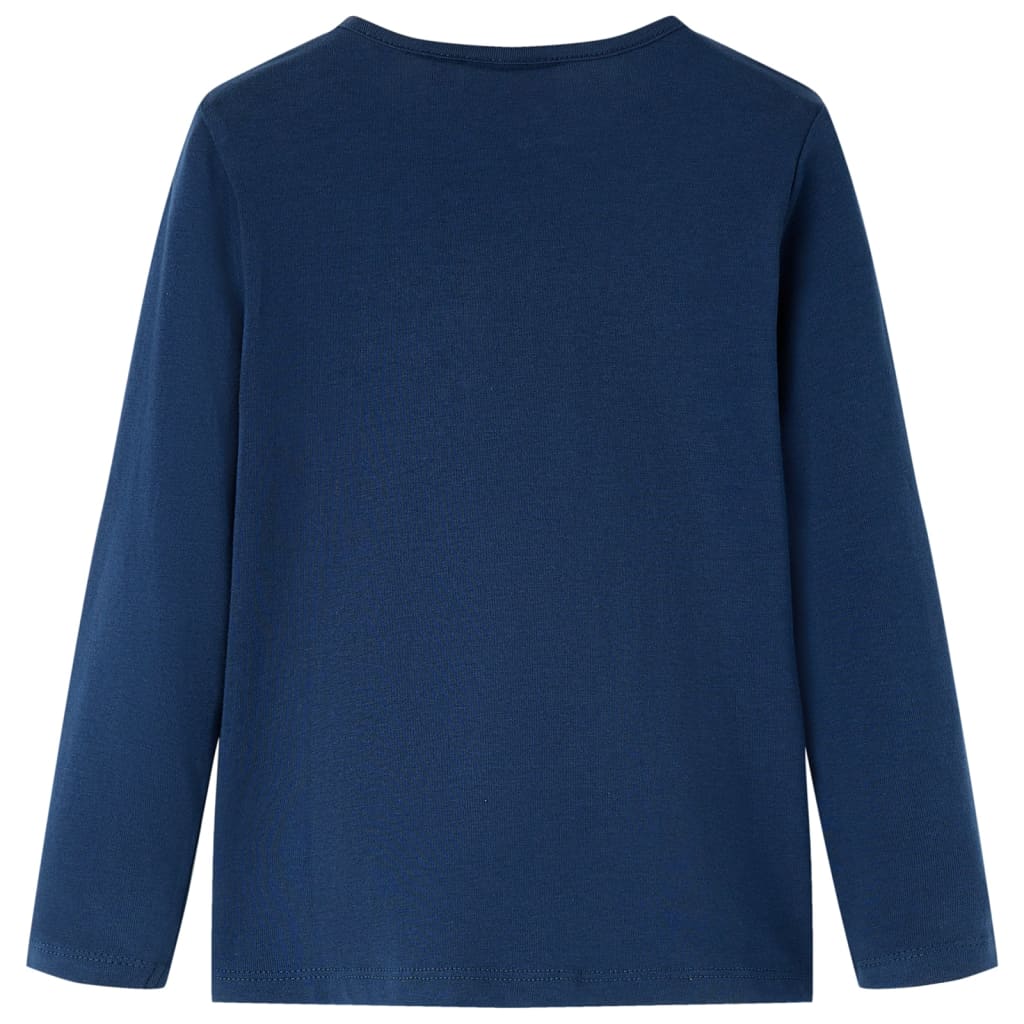 Kindershirt met lange mouwen 128 marineblauw is nu te koop bij PeponiXL, paradijselijk wonen!
