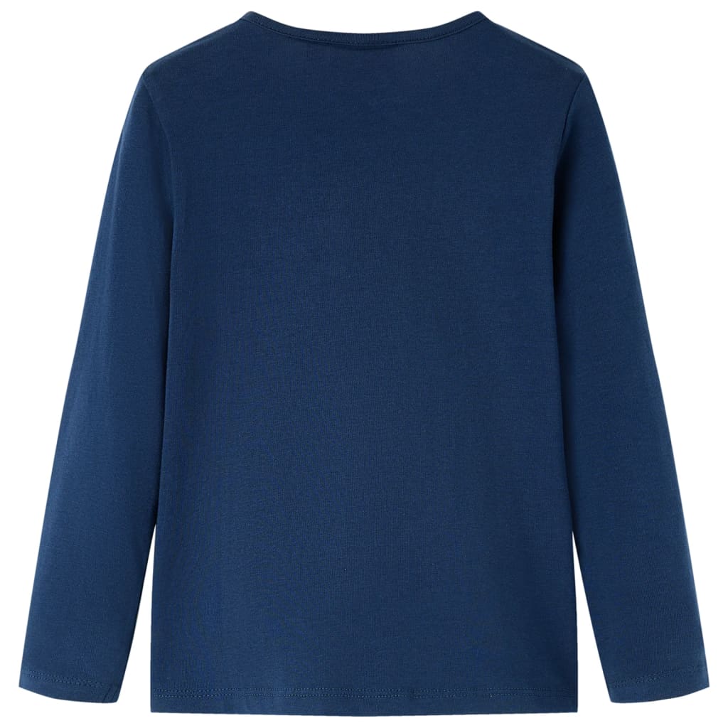 Kindershirt met lange mouwen 140 marineblauw is nu te koop bij PeponiXL, paradijselijk wonen!