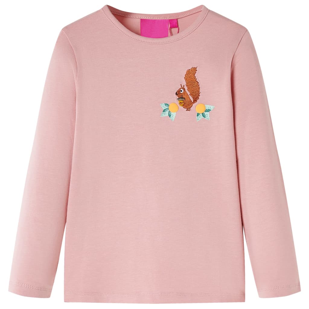 Kindershirt met lange mouwen 116 lichtroze is nu te koop bij PeponiXL, paradijselijk wonen!