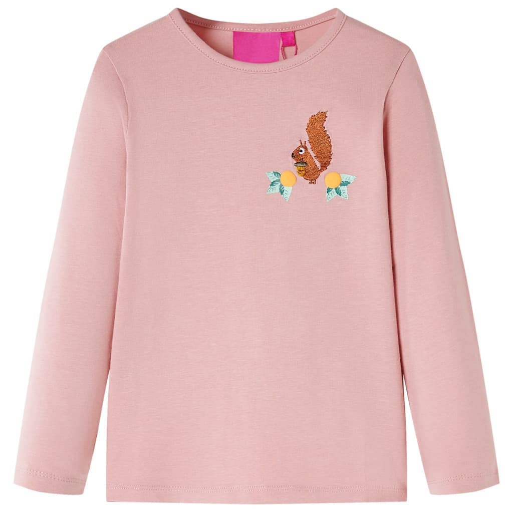 Kindershirt met lange mouwen 128 lichtroze is nu te koop bij PeponiXL, paradijselijk wonen!