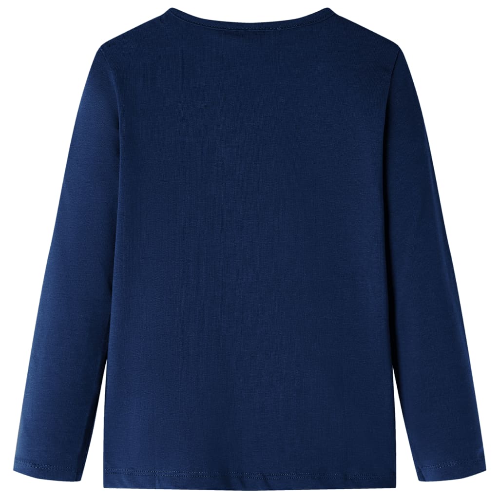 Kindershirt met lange mouwen 104 marineblauw is nu te koop bij PeponiXL, paradijselijk wonen!