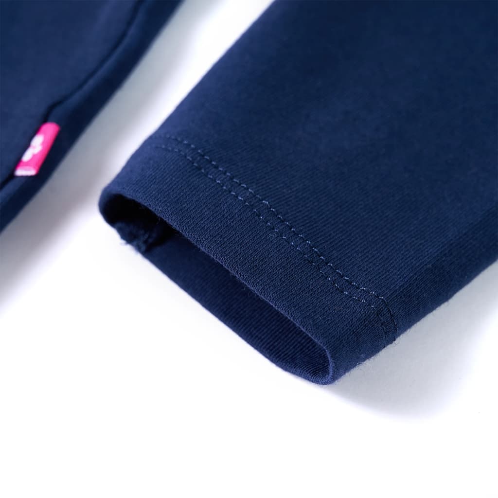 Kindershirt met lange mouwen 128 marineblauw is nu te koop bij PeponiXL, paradijselijk wonen!