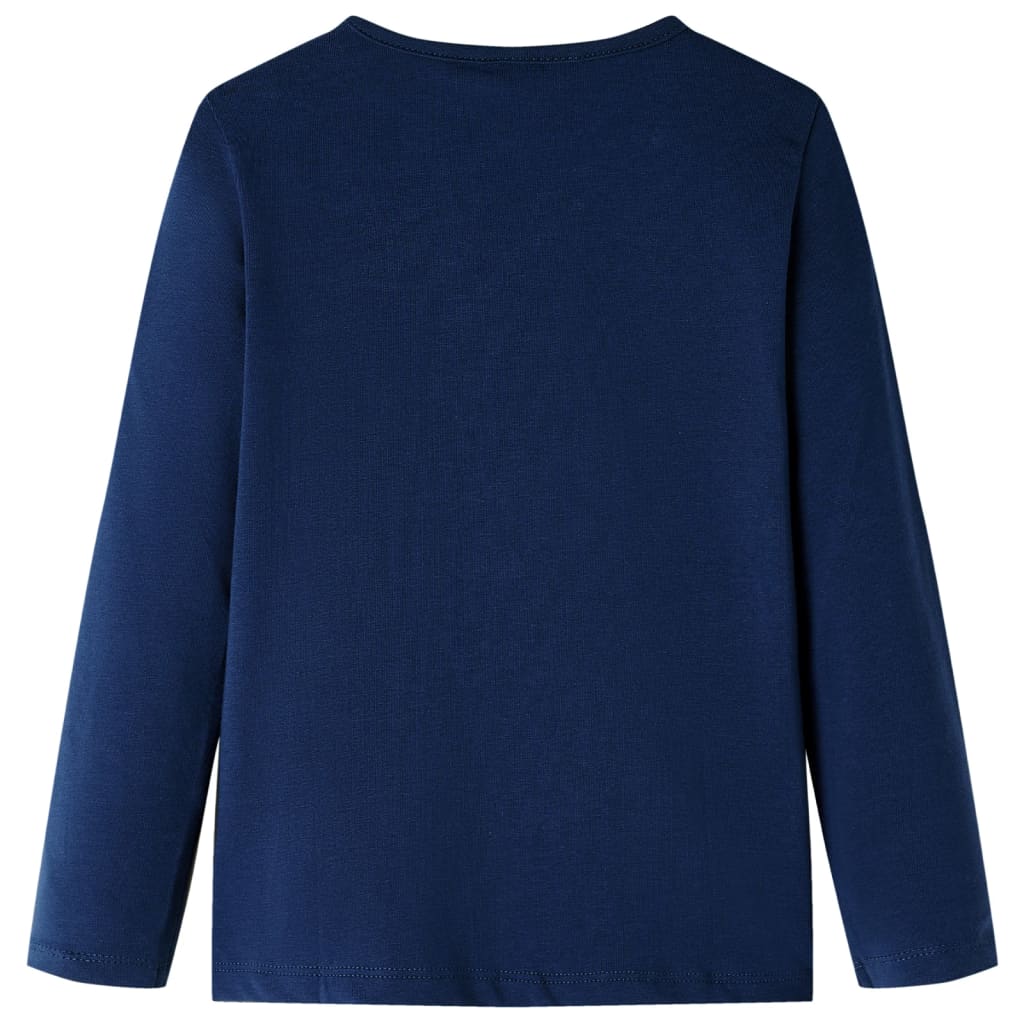 Kindershirt met lange mouwen 140 marineblauw is nu te koop bij PeponiXL, paradijselijk wonen!
