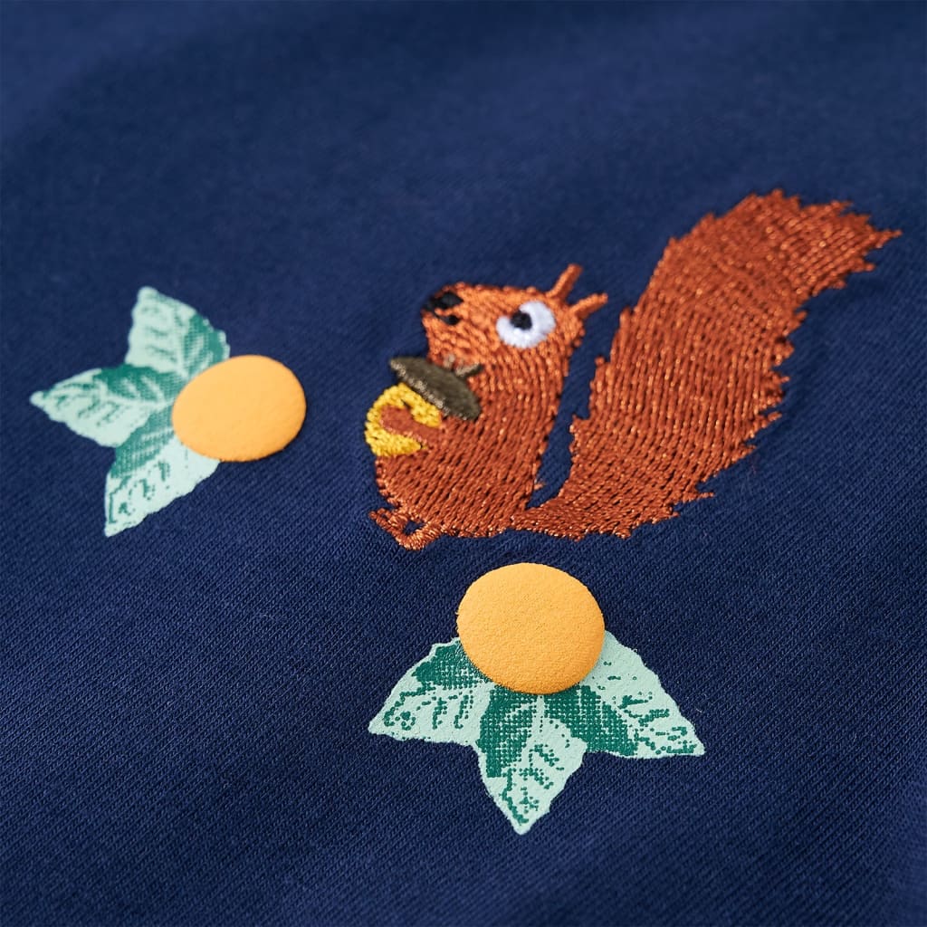 Kindershirt met lange mouwen 140 marineblauw is nu te koop bij PeponiXL, paradijselijk wonen!