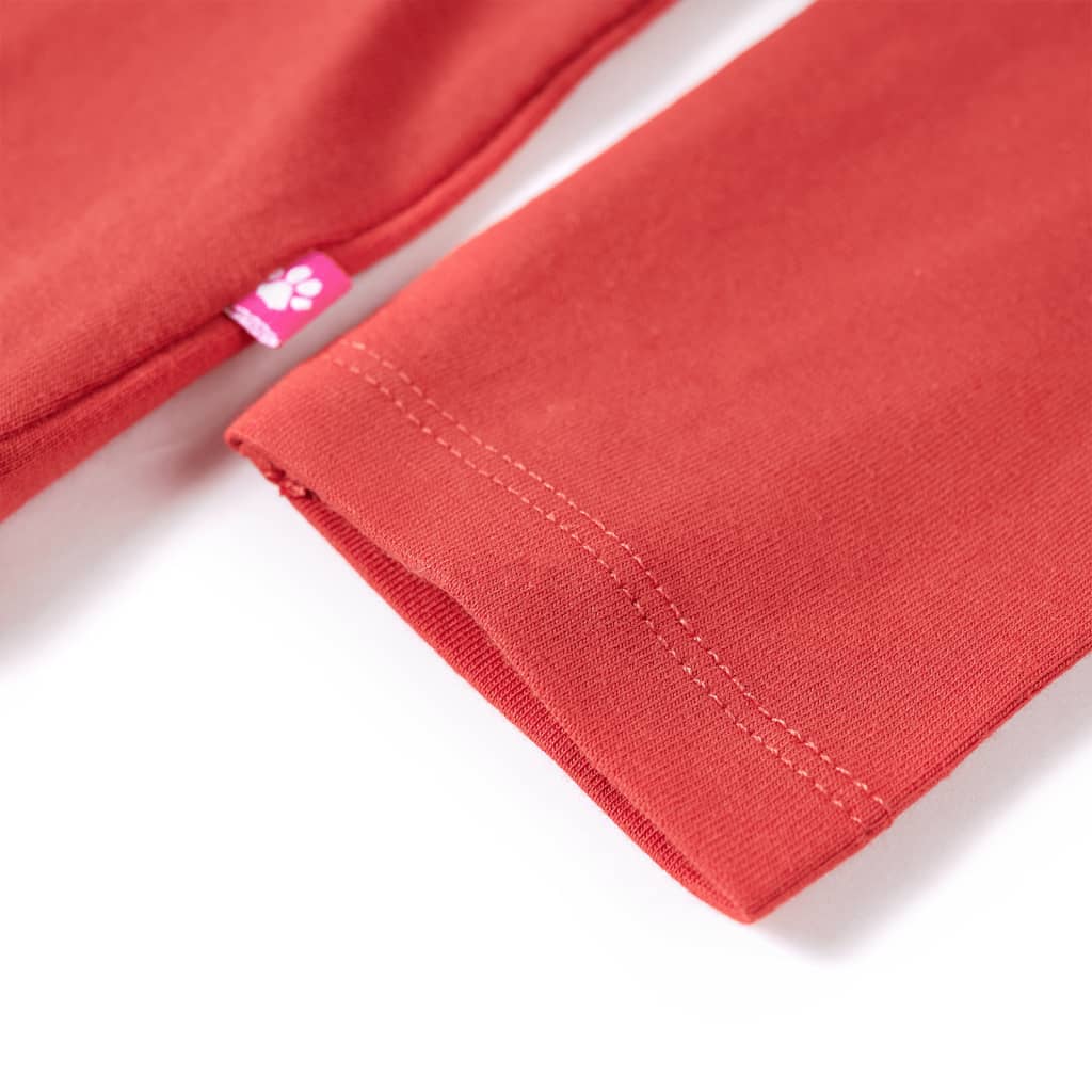 Kindershirt met lange mouwen 92 roodbruin is nu te koop bij PeponiXL, paradijselijk wonen!