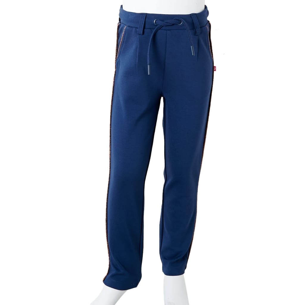 Kinderbroek met trekkoord 140 marineblauw is nu te koop bij PeponiXL, paradijselijk wonen!