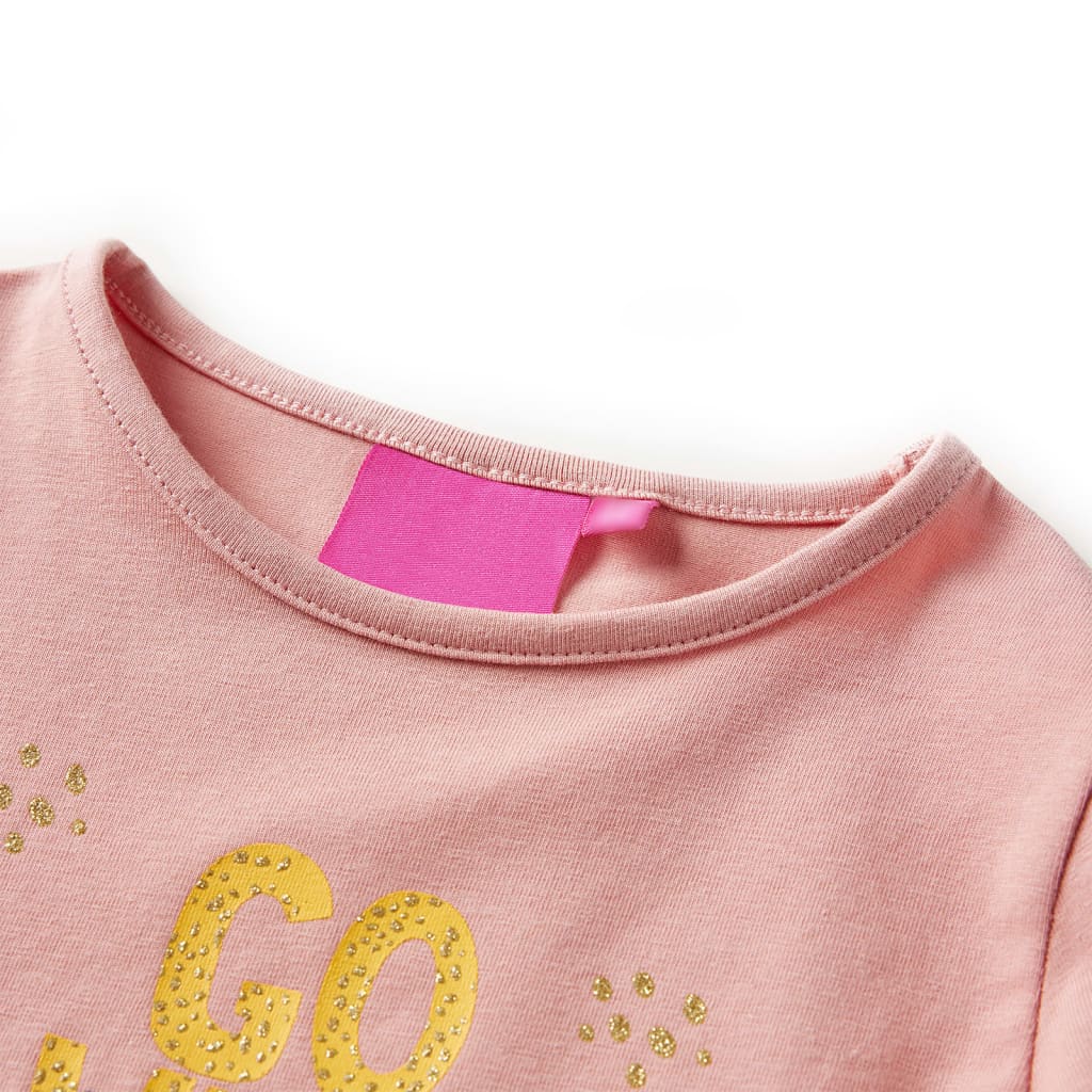 Kindershirt met lange mouwen 140 lichtroze is nu te koop bij PeponiXL, paradijselijk wonen!