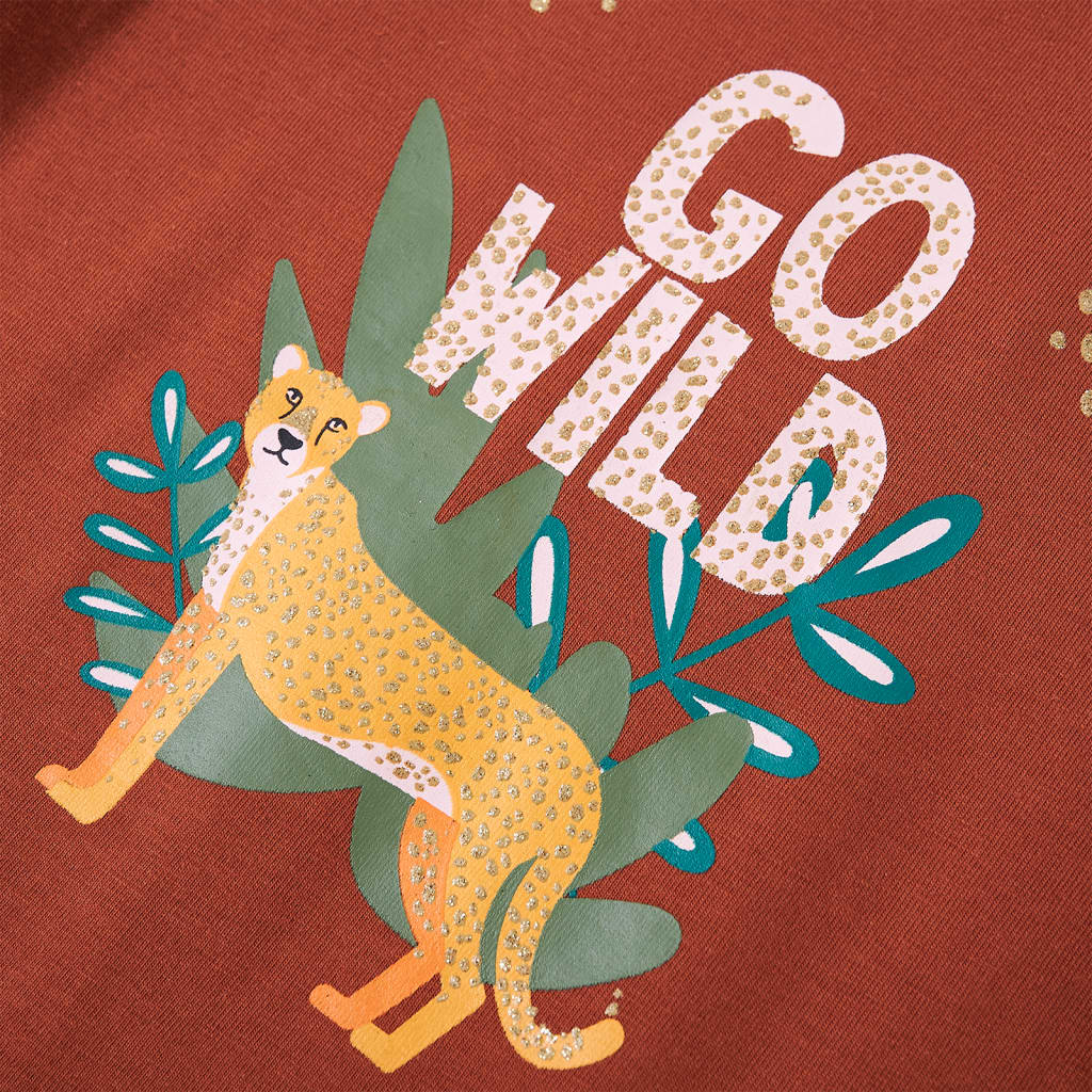 Kindershirt met lange mouwen 104 cognackleurig is nu te koop bij PeponiXL, paradijselijk wonen!