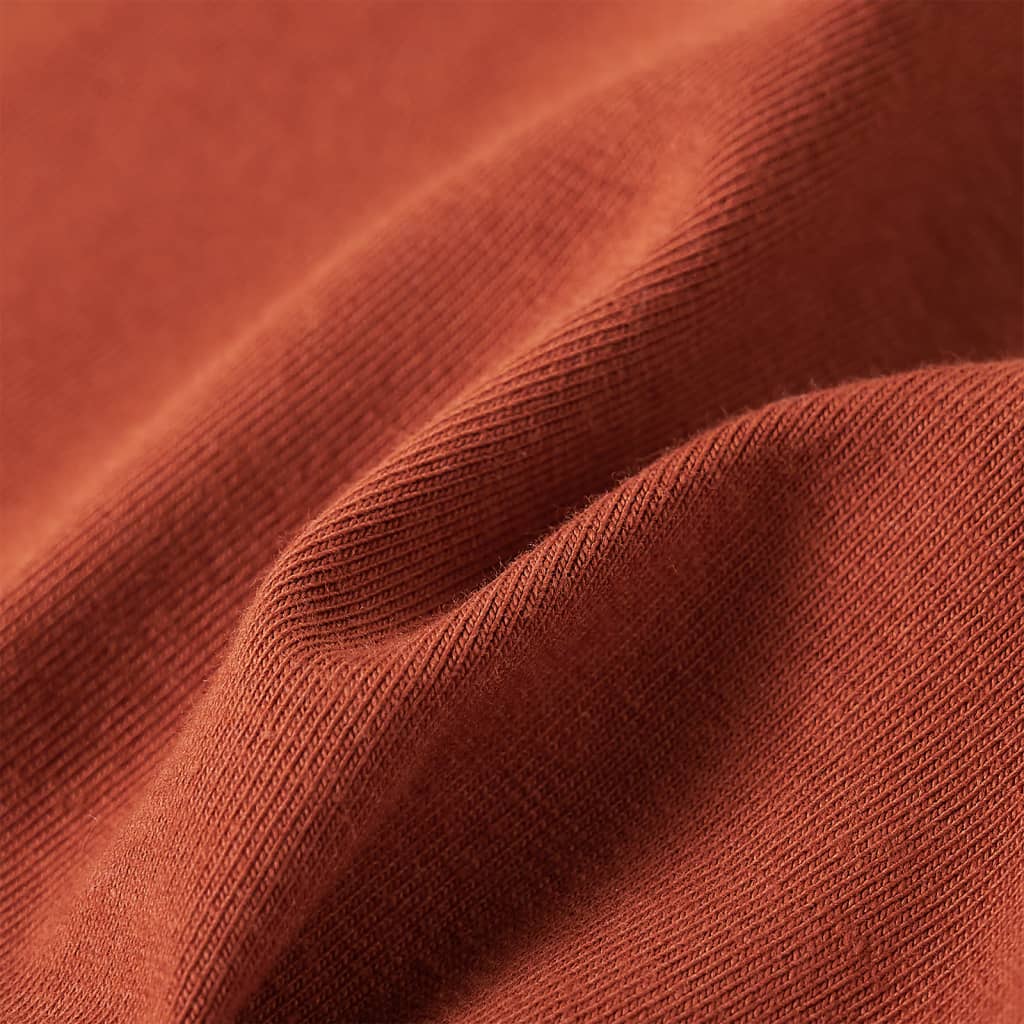 Kindershirt met lange mouwen 140 cognackleurig is nu te koop bij PeponiXL, paradijselijk wonen!