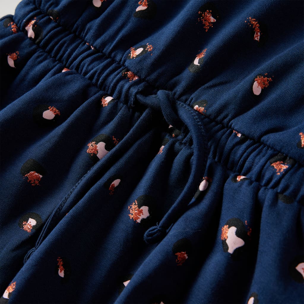 Kinderjurk met lange mouwen 116 marineblauw is nu te koop bij PeponiXL, paradijselijk wonen!