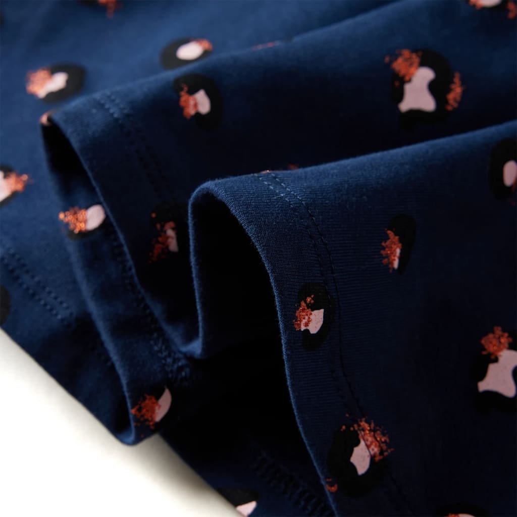 Kinderjurk met lange mouwen 128 marineblauw is nu te koop bij PeponiXL, paradijselijk wonen!
