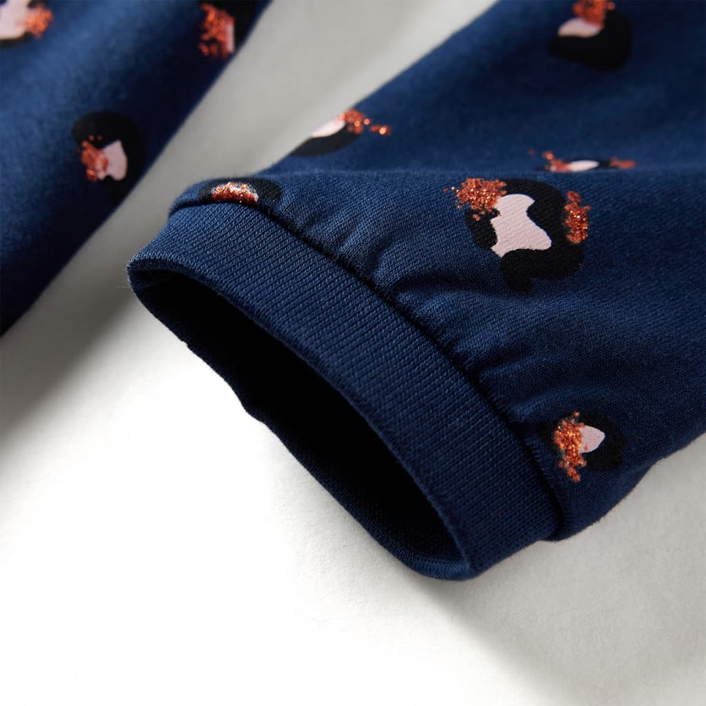 Kinderjurk met lange mouwen 140 marineblauw is nu te koop bij PeponiXL, paradijselijk wonen!