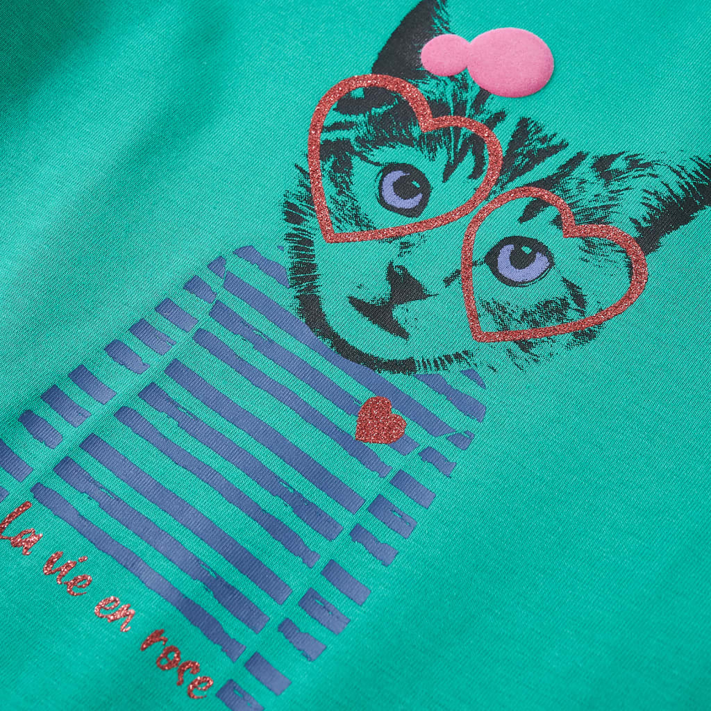 Kindershirt met lange mouwen 116 felgroen is nu te koop bij PeponiXL, paradijselijk wonen!