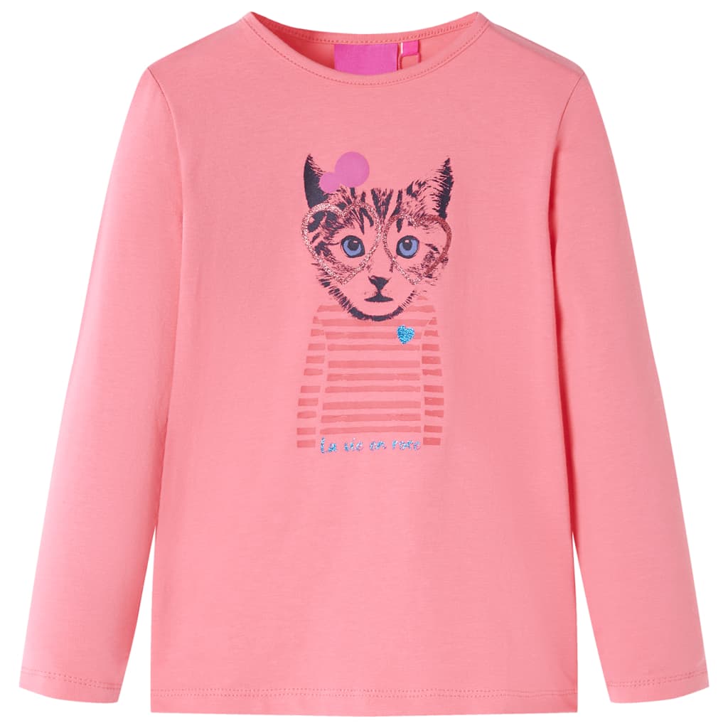 Kindershirt met lange mouwen 104 roze is nu te koop bij PeponiXL, paradijselijk wonen!