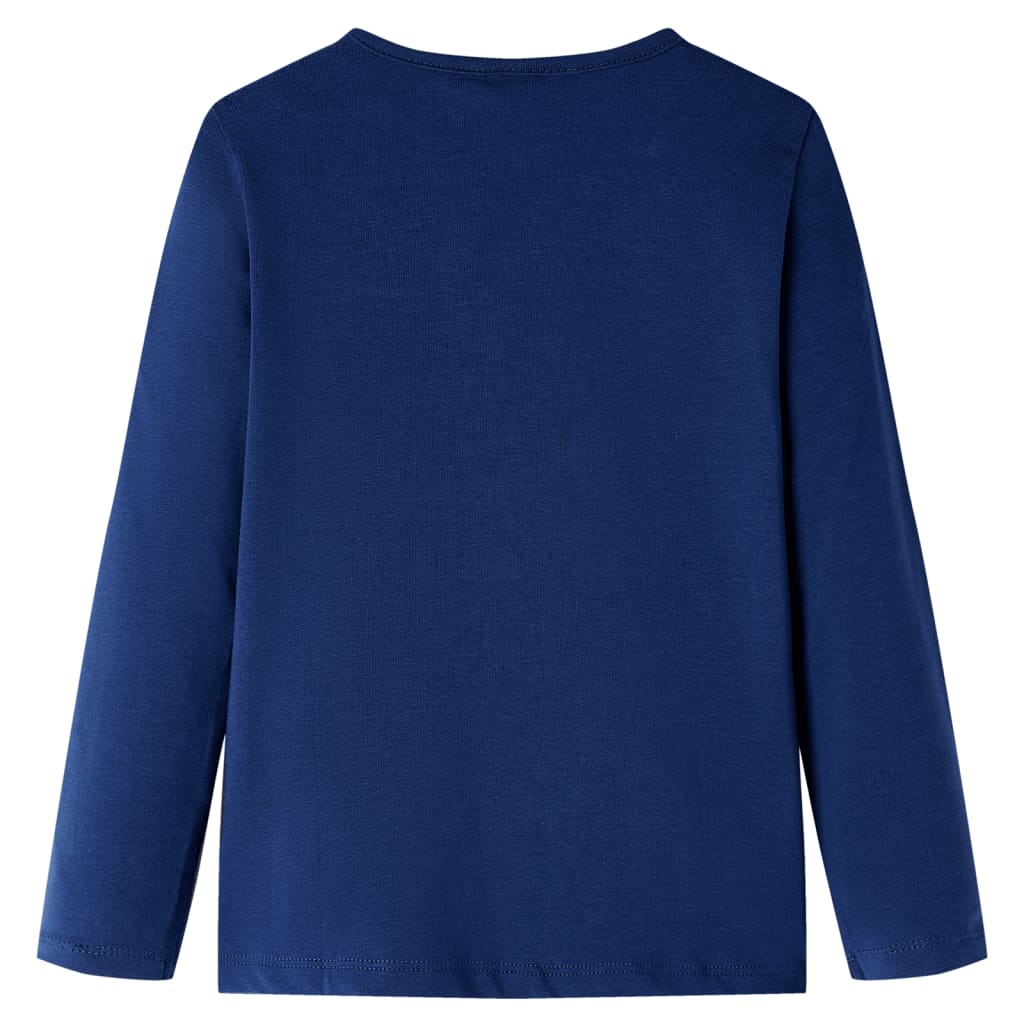 Kindershirt met lange mouwen 104 marineblauw is nu te koop bij PeponiXL, paradijselijk wonen!