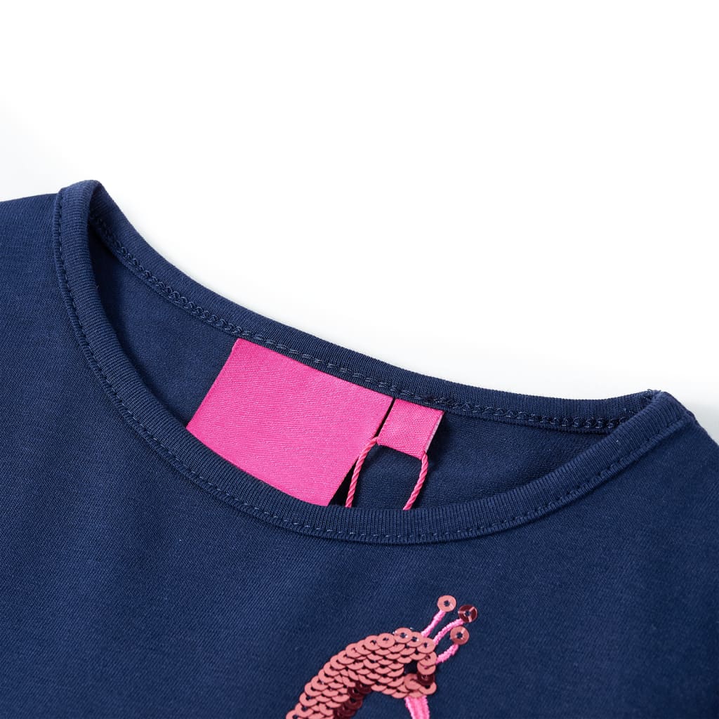 Kindershirt met lange mouwen 104 marineblauw is nu te koop bij PeponiXL, paradijselijk wonen!