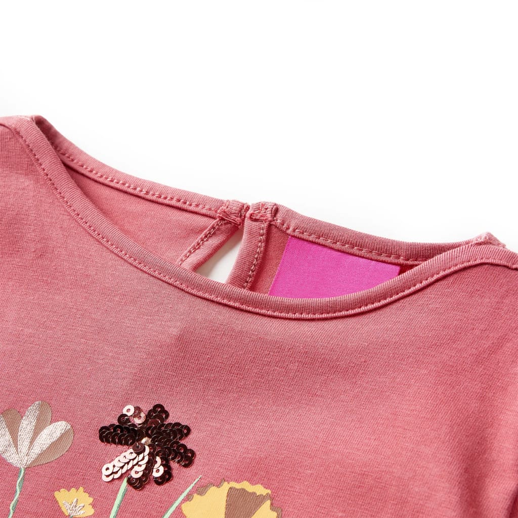 Kindershirt met lange mouwen 128 oudroze is nu te koop bij PeponiXL, paradijselijk wonen!
