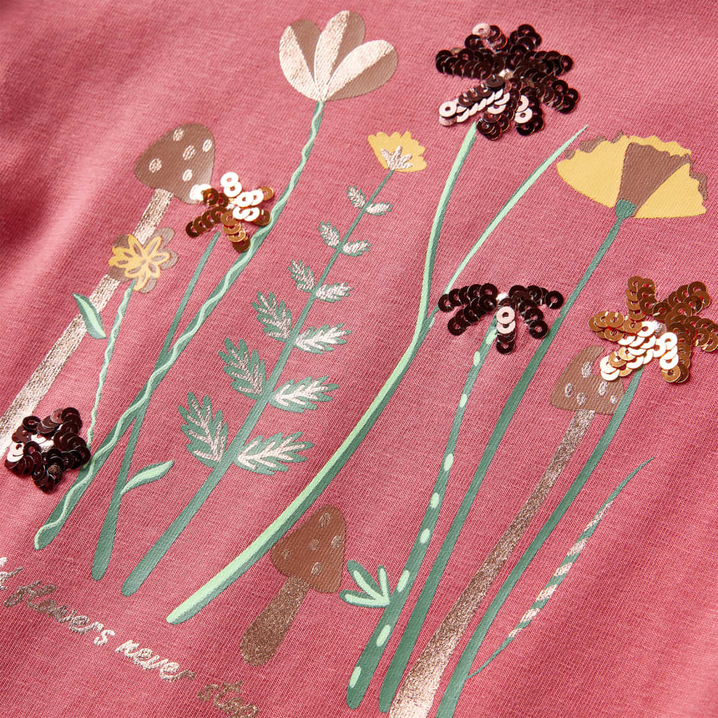 Kindershirt met lange mouwen 128 oudroze is nu te koop bij PeponiXL, paradijselijk wonen!