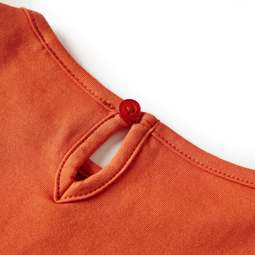 Kindershirt met lange mouwen 104 oranjebruin is nu te koop bij PeponiXL, paradijselijk wonen!