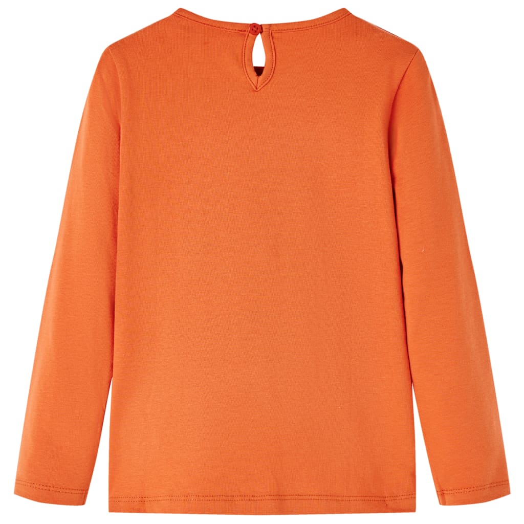 Kindershirt met lange mouwen 128 oranjebruin is nu te koop bij PeponiXL, paradijselijk wonen!
