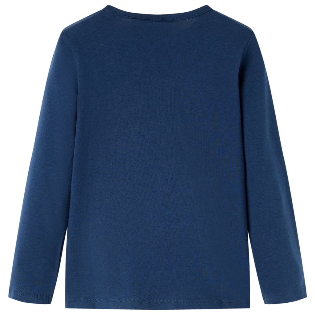 Kindershirt met lange mouwen 104 marineblauw is nu te koop bij PeponiXL, paradijselijk wonen!