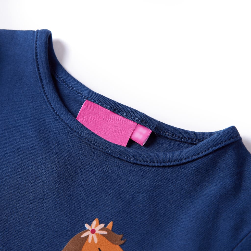 Kindershirt met lange mouwen 104 marineblauw is nu te koop bij PeponiXL, paradijselijk wonen!