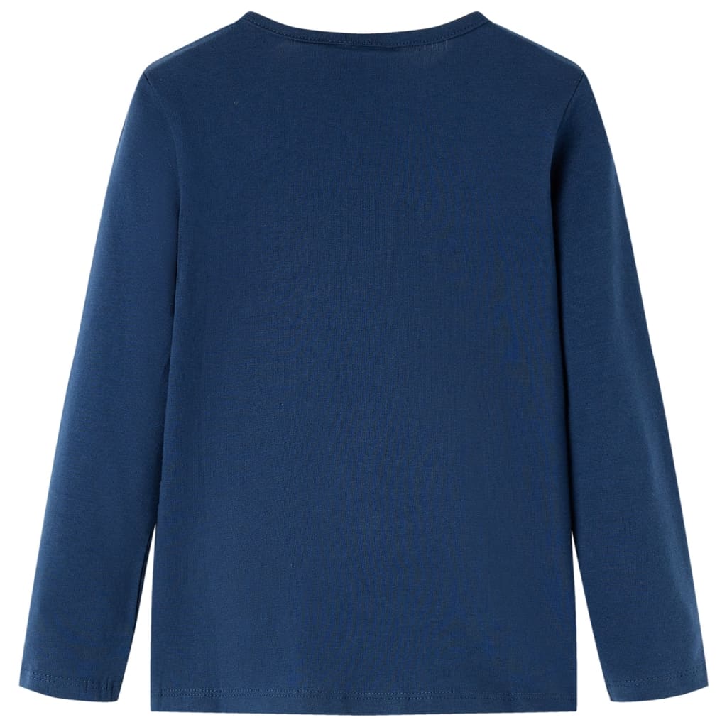 Kindershirt met lange mouwen 116 marineblauw is nu te koop bij PeponiXL, paradijselijk wonen!
