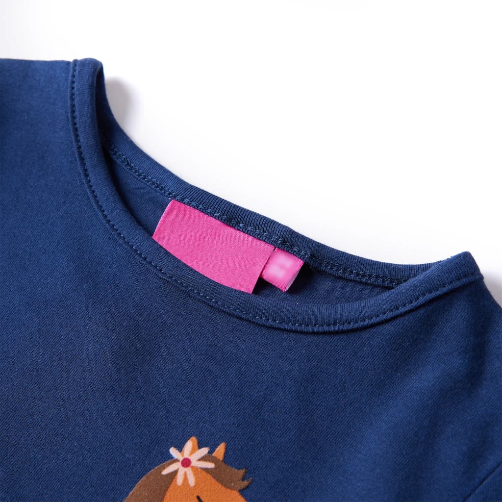 Kindershirt met lange mouwen 116 marineblauw is nu te koop bij PeponiXL, paradijselijk wonen!