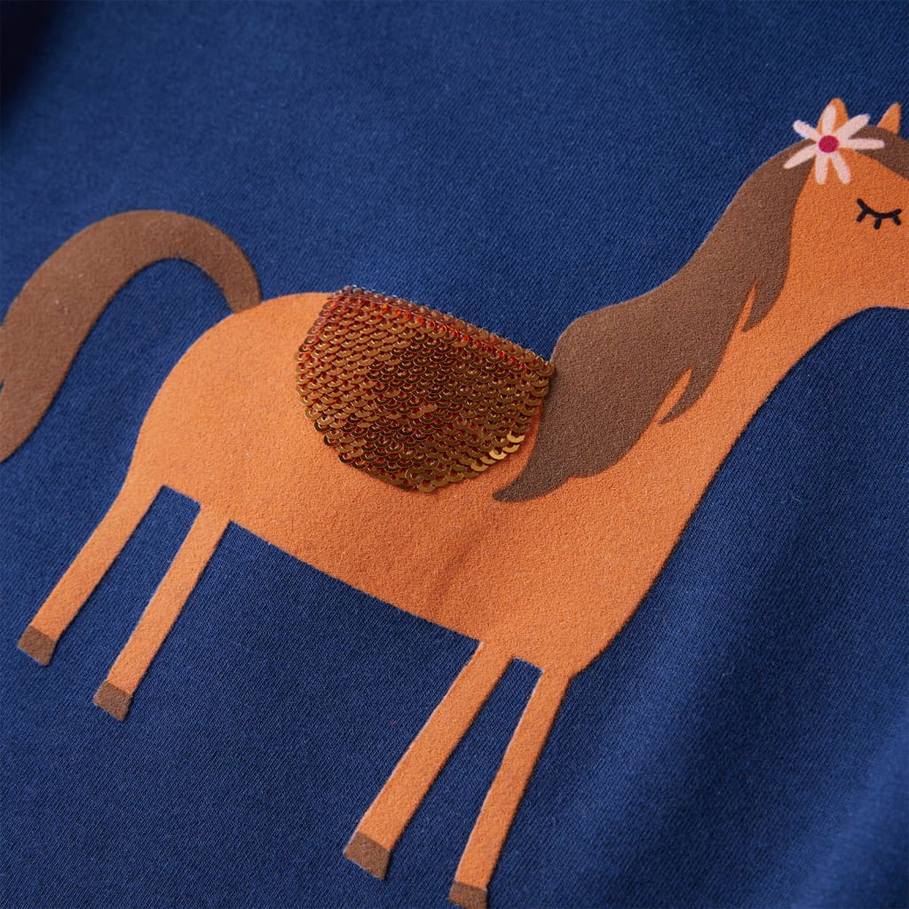 Kindershirt met lange mouwen 116 marineblauw is nu te koop bij PeponiXL, paradijselijk wonen!