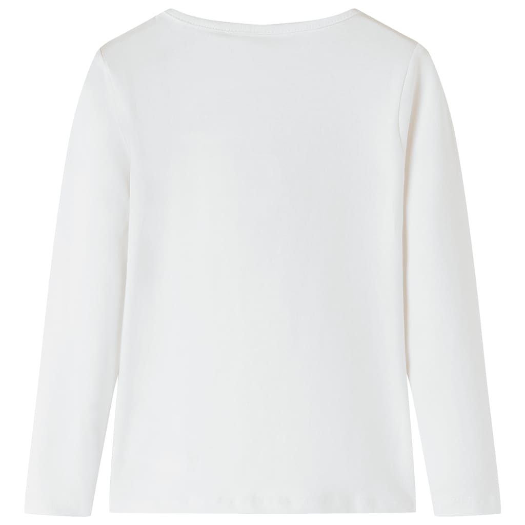 Kindershirt met lange mouwen 104 ecrukleurig is nu te koop bij PeponiXL, paradijselijk wonen!