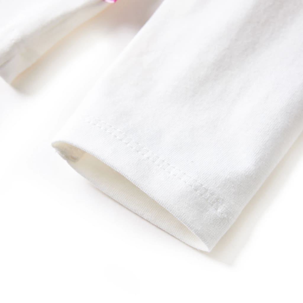 Kindershirt met lange mouwen 128 ecrukleurig is nu te koop bij PeponiXL, paradijselijk wonen!